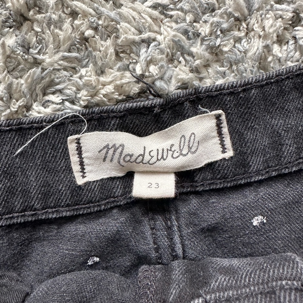 Madewell black metallic dot denim mini skirt - Picture 3 of 11